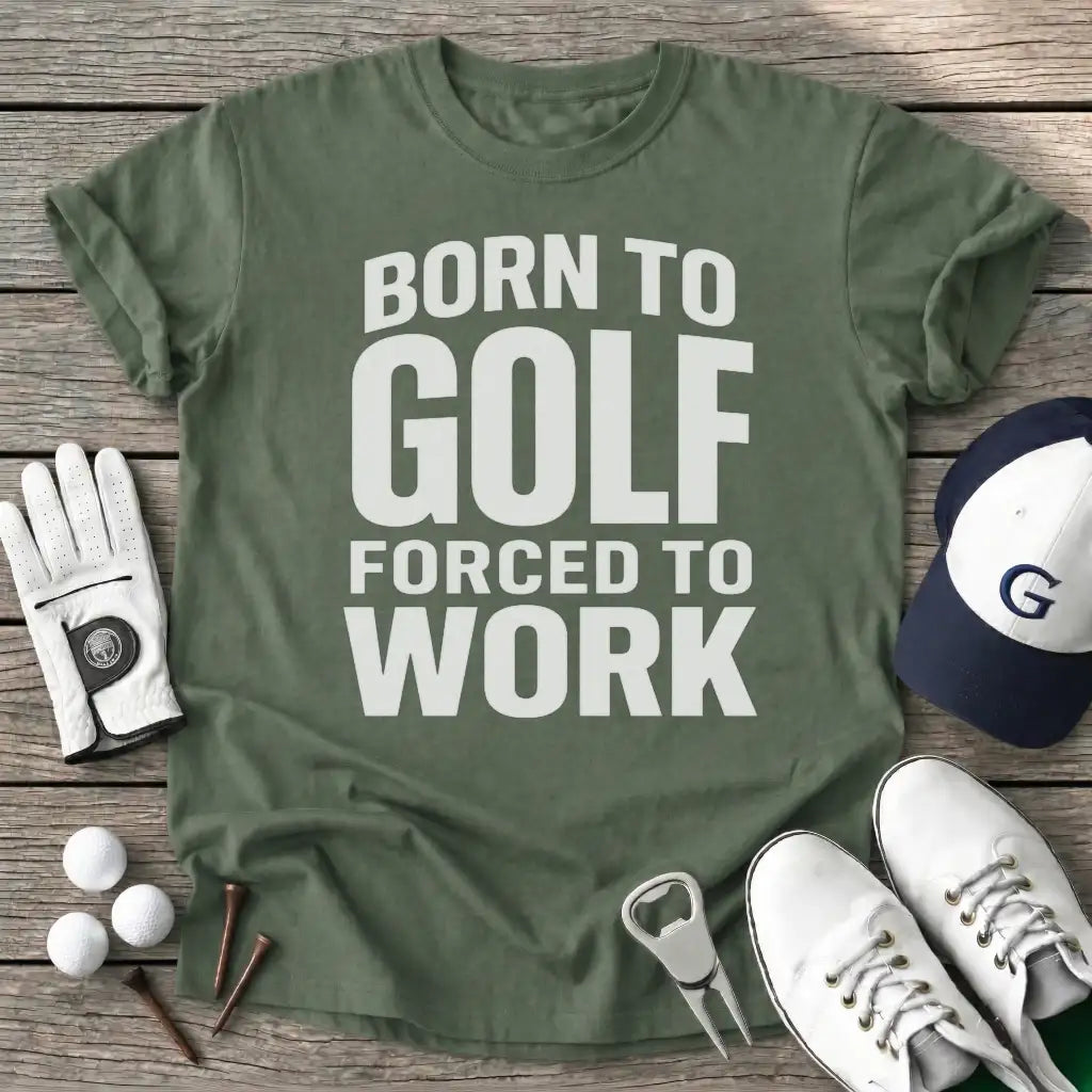Born Golf Forced T-Shirt in Military Green