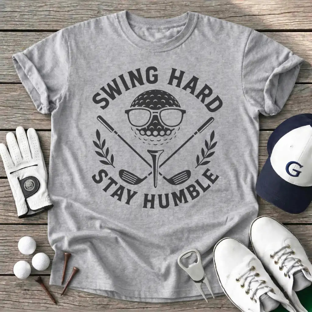 Swing Hard Stay T-Shirt in Sport Grey