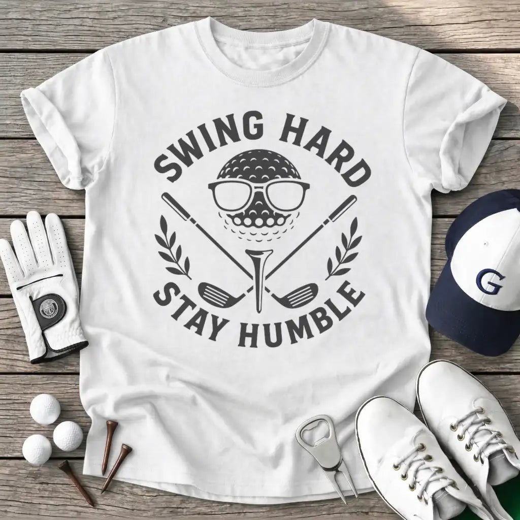 Swing Hard Stay T-Shirt in White