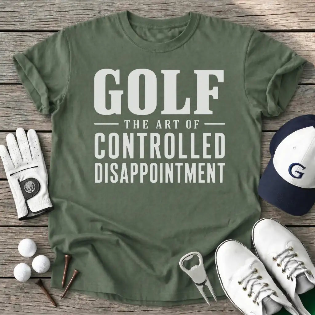Golf The Art T-Shirt in Military Green