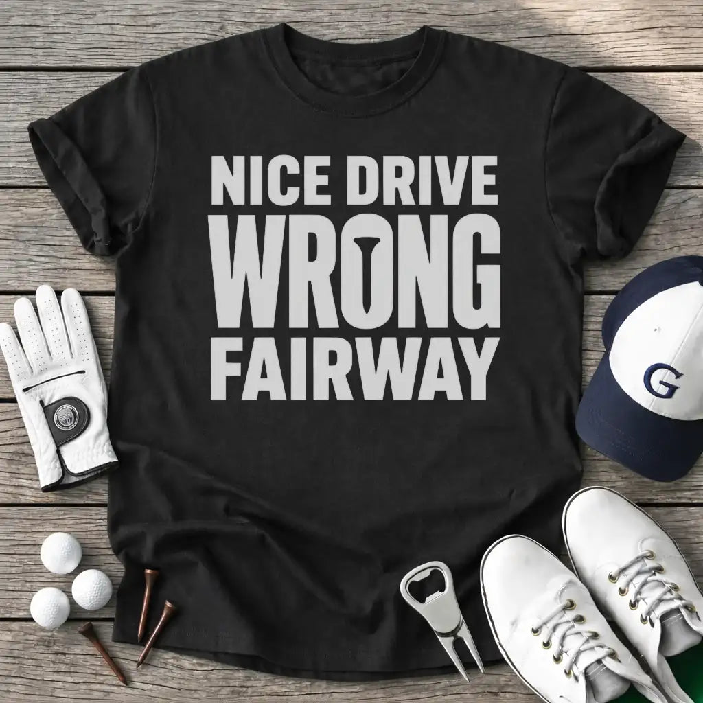 Nice Drive Wrong T-Shirt in Black