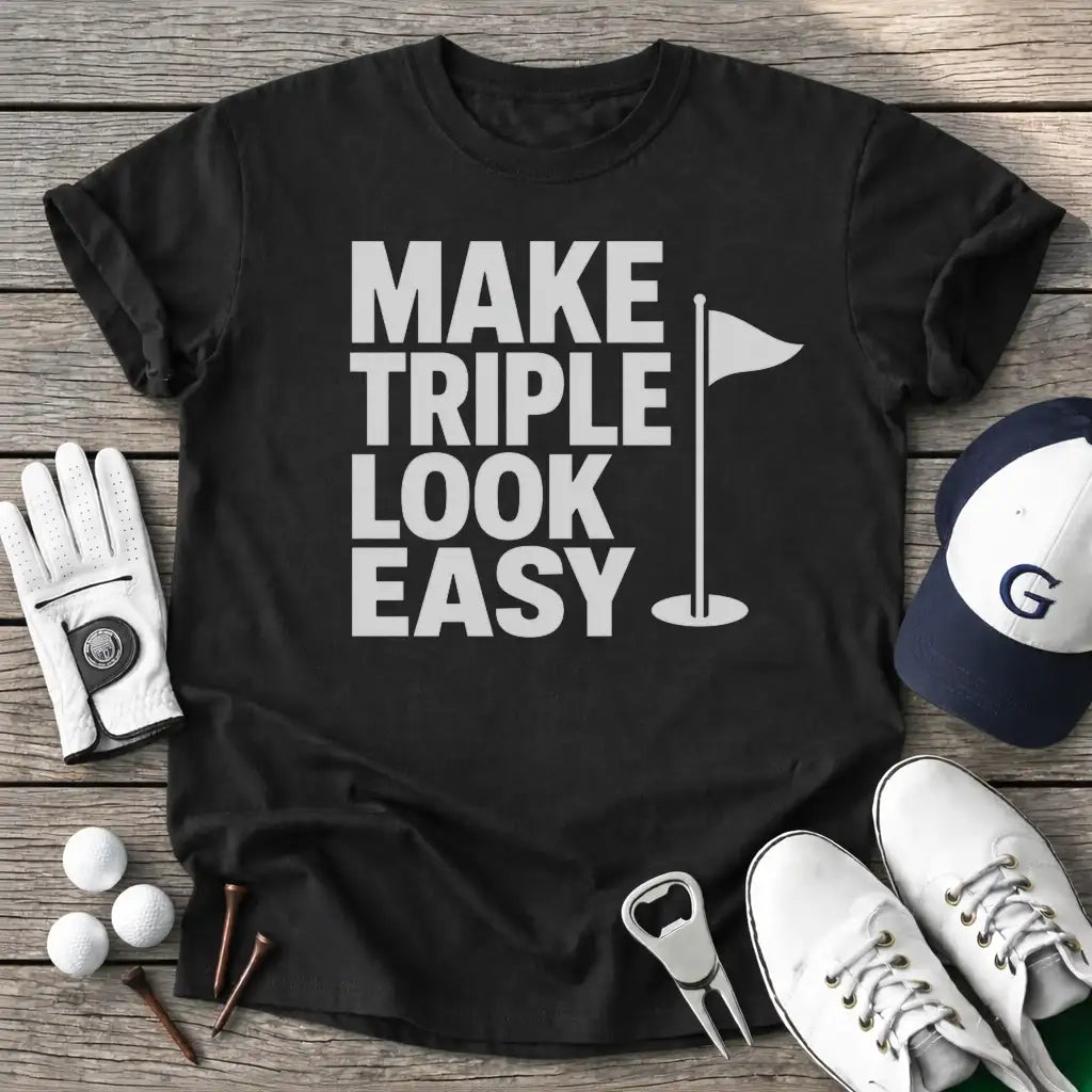 Make Triple Look T-Shirt in Black