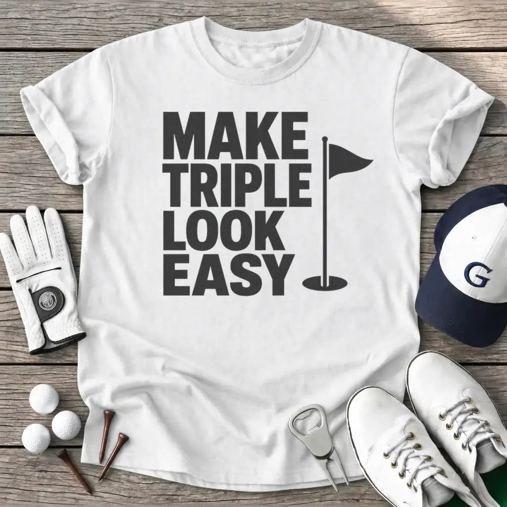 Make Triple Look T-Shirt in White