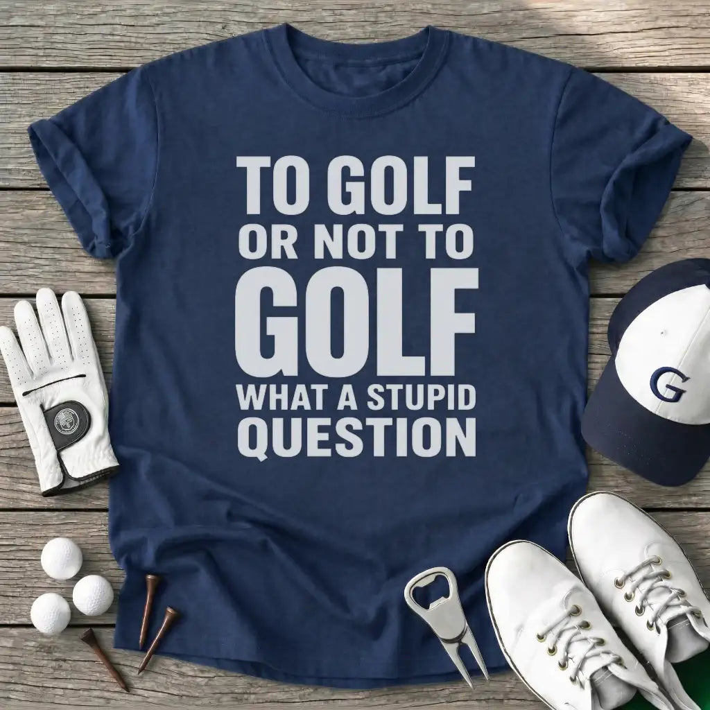 Golf Not Golf What T-Shirt in Navy