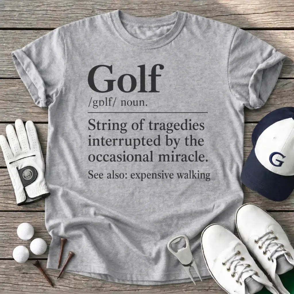 Golf Glf Noun T-Shirt in Sport Grey