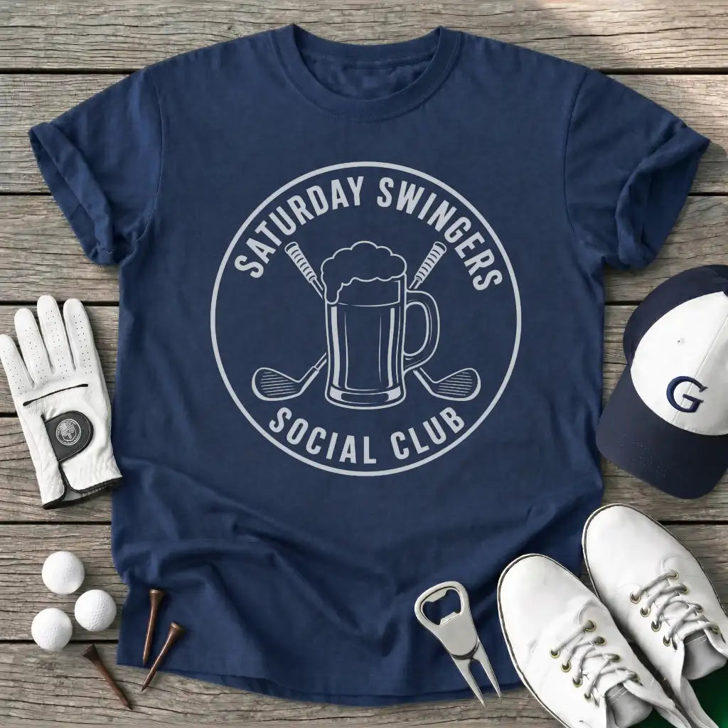 Saturday Swingers T-Shirt in Navy