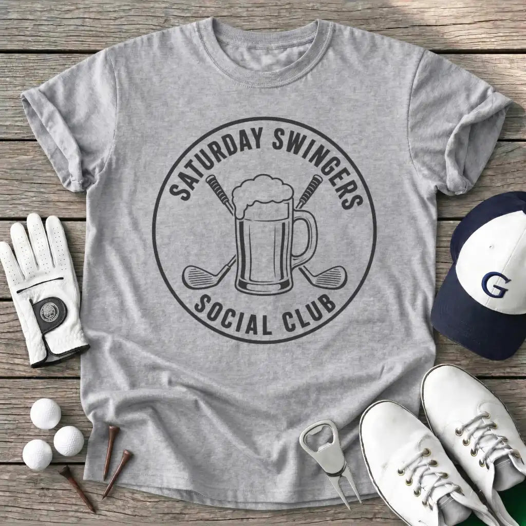 Saturday Swingers T-Shirt in Sport Grey