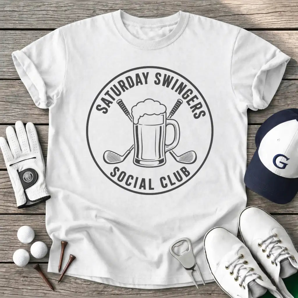Saturday Swingers T-Shirt in White