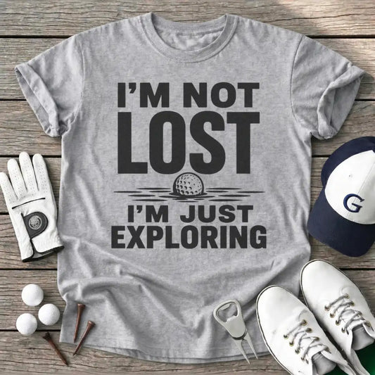 Not Lost Just T-Shirt in Sport Grey