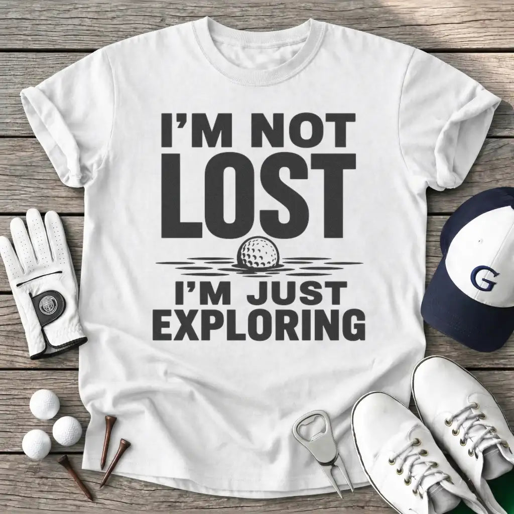 Not Lost Just T-Shirt in White