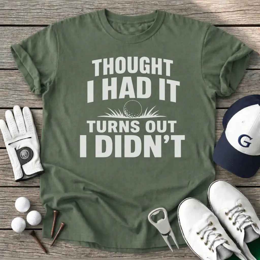 Thought Had Turns T-Shirt in Military Green