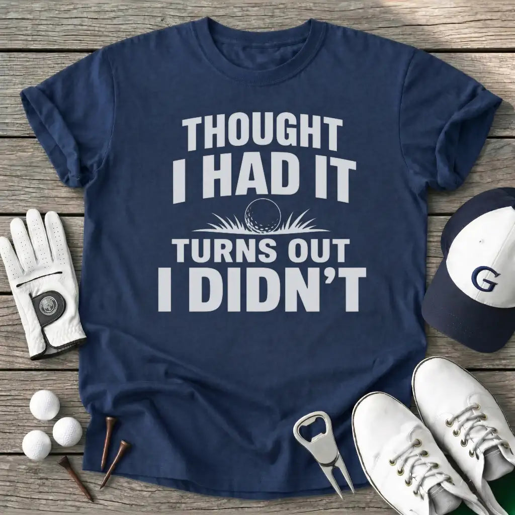Thought Had Turns T-Shirt in Navy