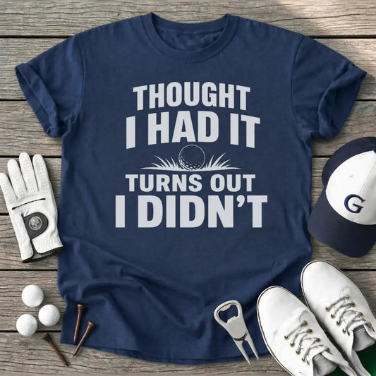 Thought Had Turns T-Shirt in Navy