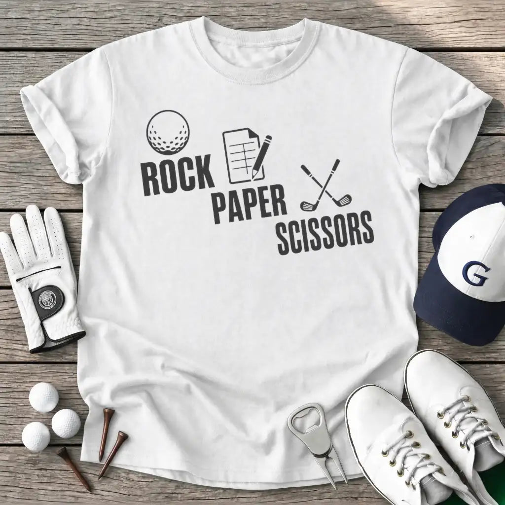 Rock Paper Scissors T-Shirt in White