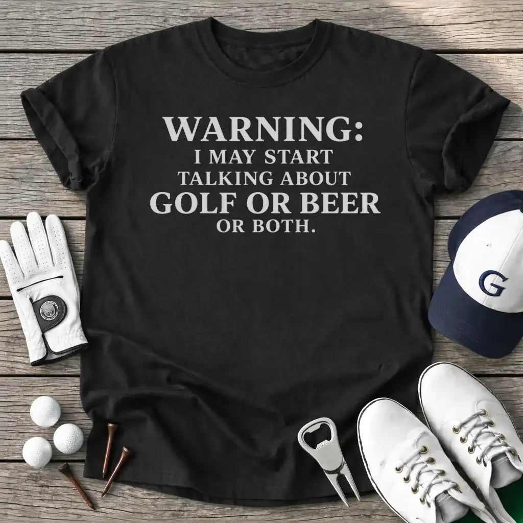Both Warning May T-Shirt in Black