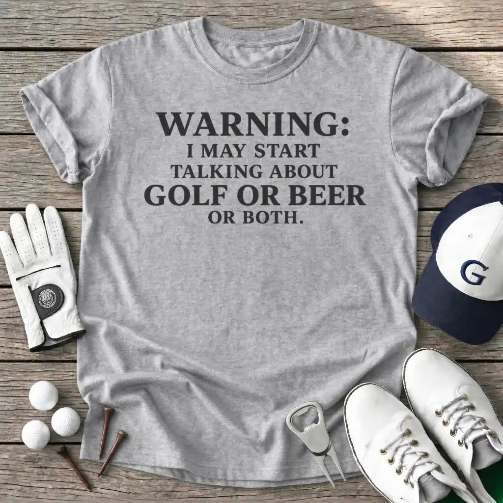 Both Warning May T-Shirt in Sport Grey