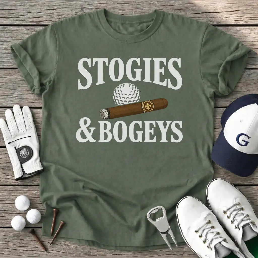 Stogies Bogeys T-Shirt in Military Green