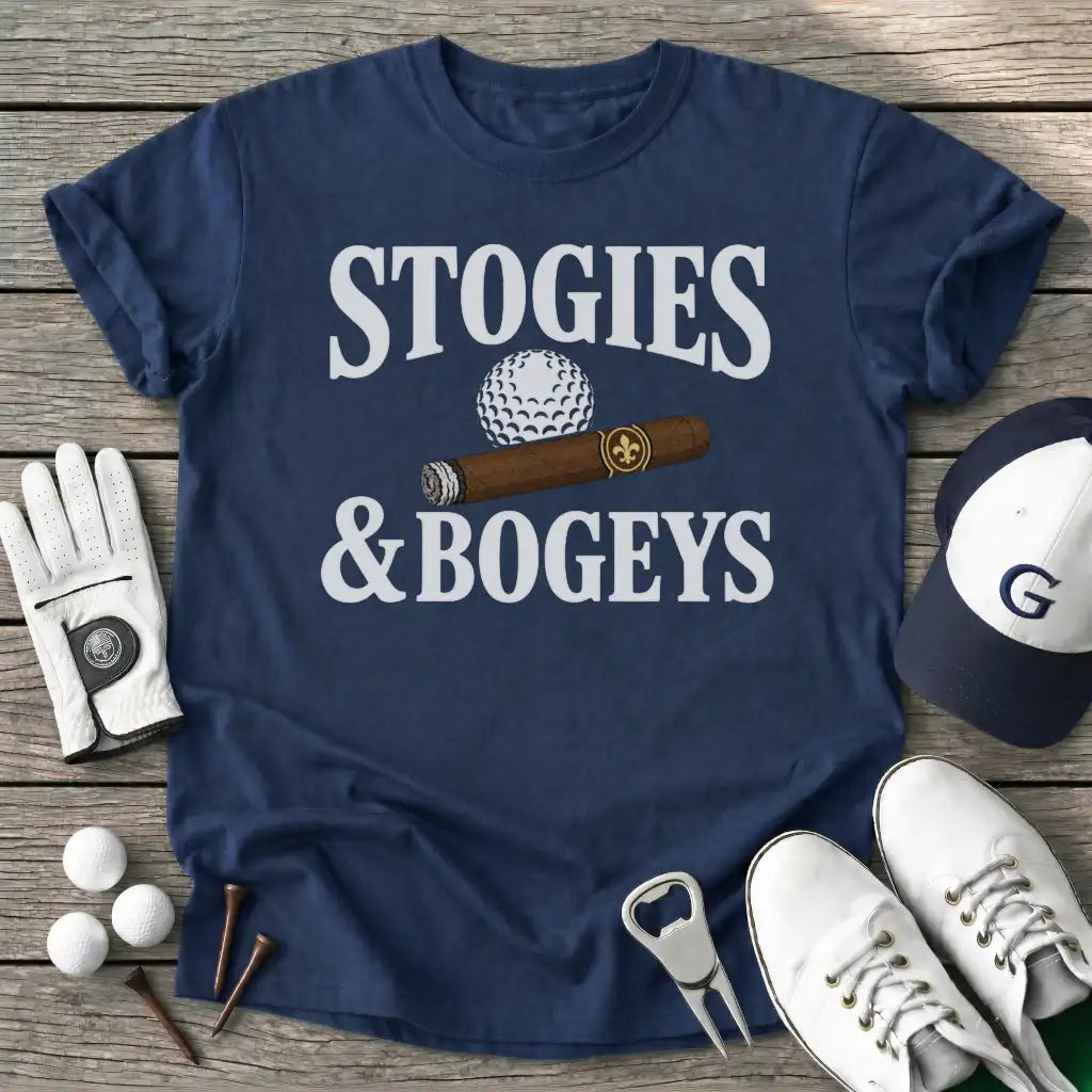 Stogies Bogeys T-Shirt in Navy