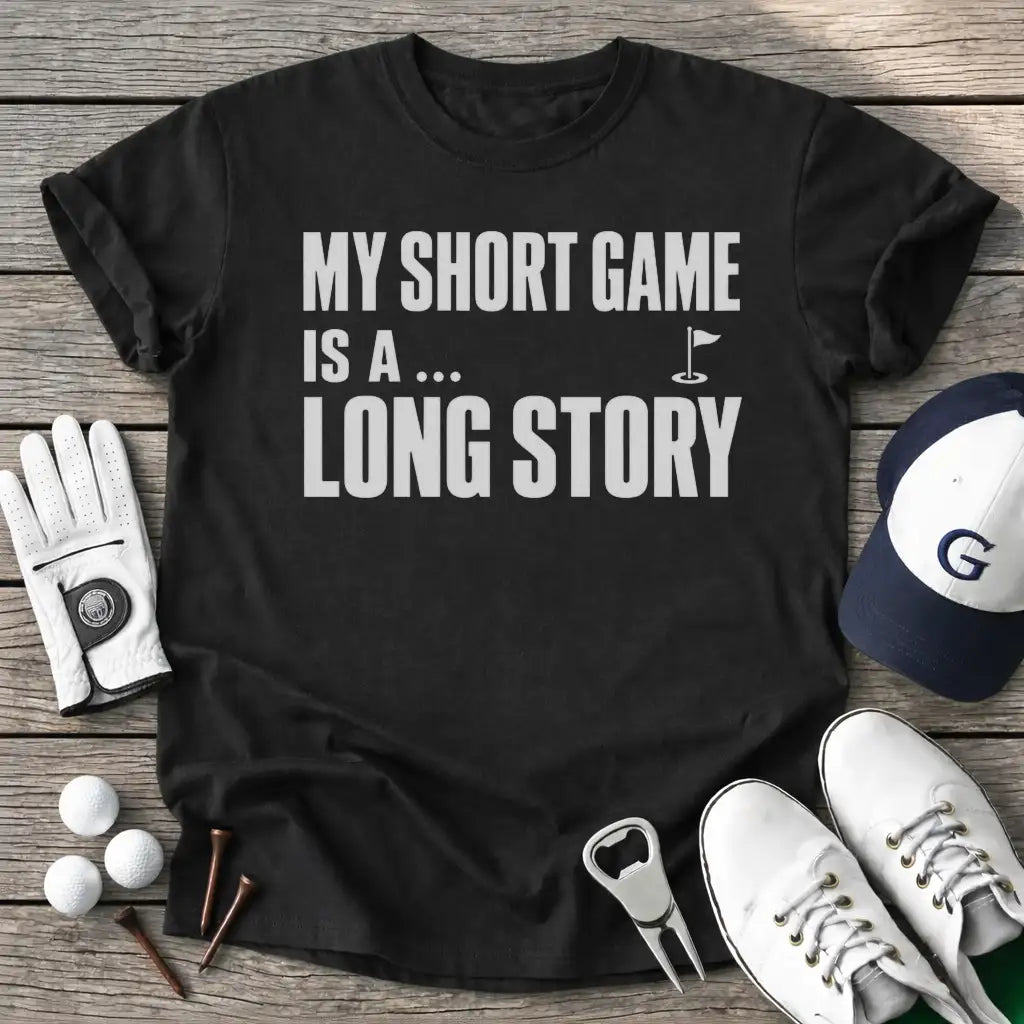Short Game Long T-Shirt in Black