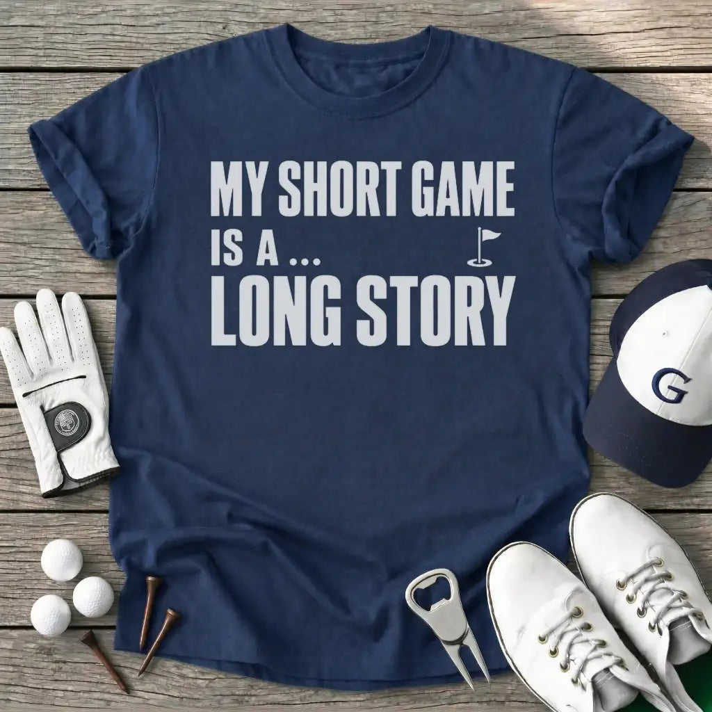 Short Game Long T-Shirt in Navy