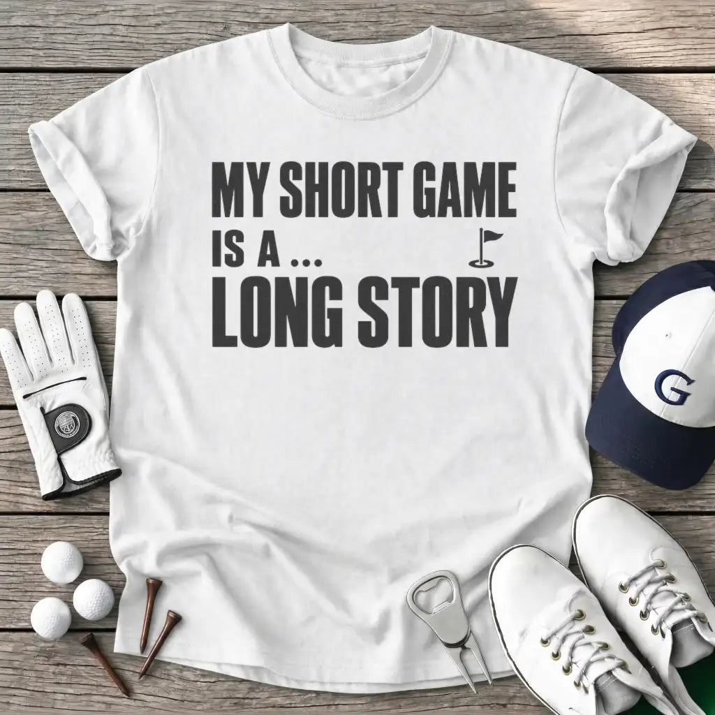 Short Game Long T-Shirt in White