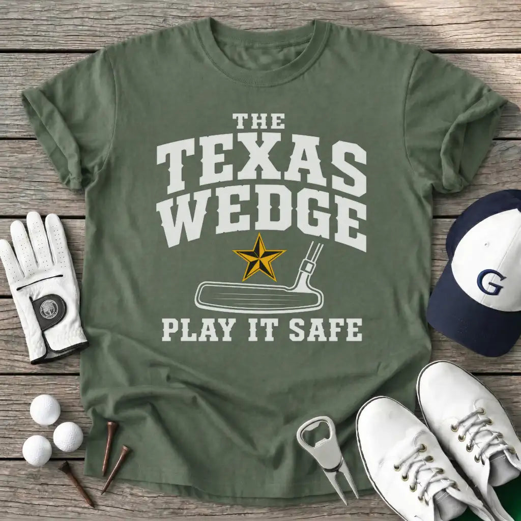 The Texas Wedge T-Shirt in Military Green