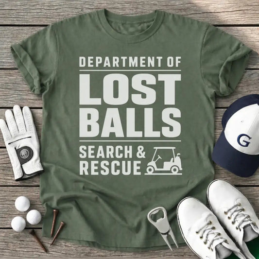 Stacked Department T-Shirt in Military Green