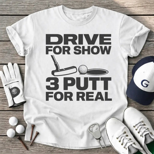 Drive For Show Putt T-Shirt in White