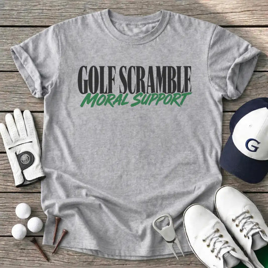 Golf Scramble Moral T-Shirt in Sport Grey