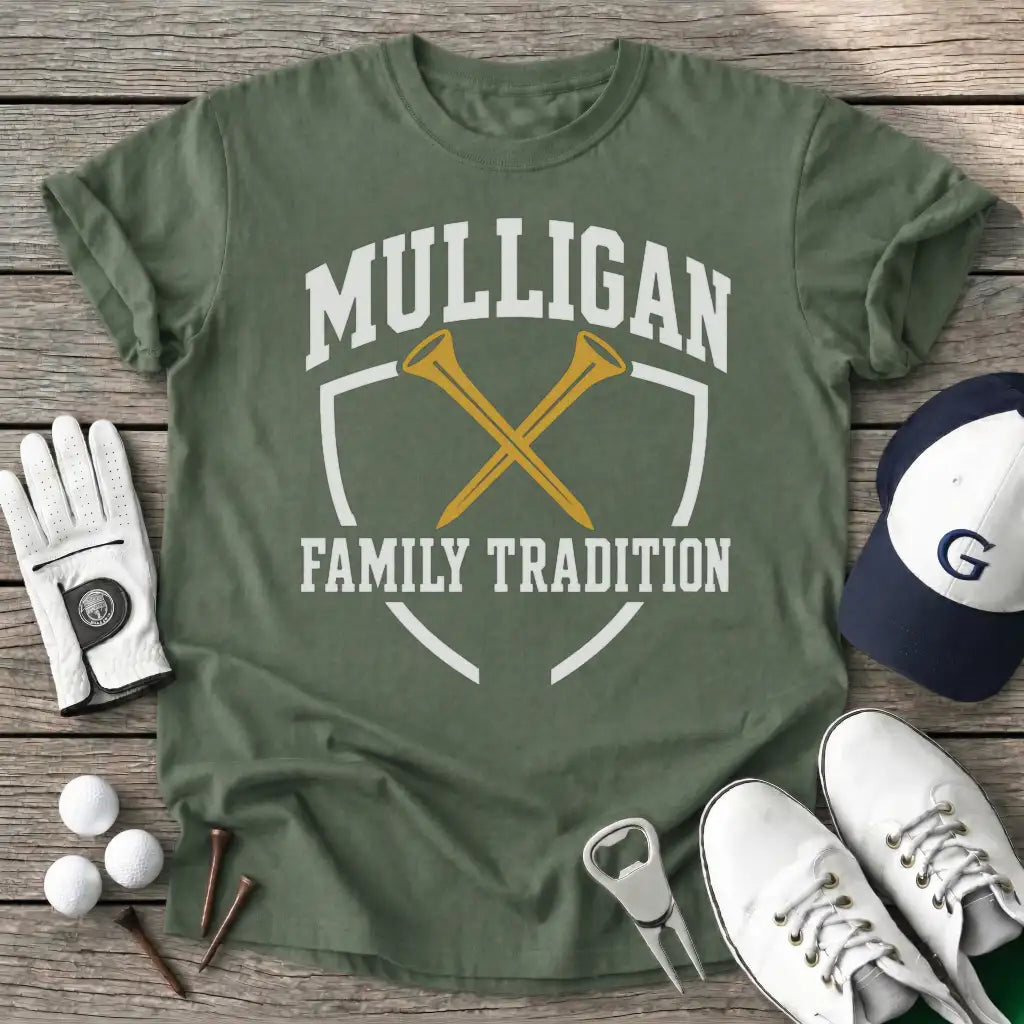 Mulligan Family T-Shirt in Military Green