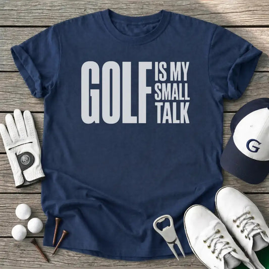 Golf Small Talk T-Shirt in Navy