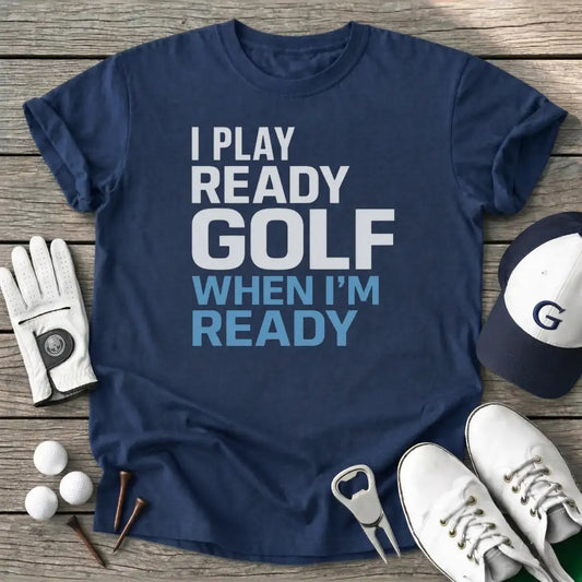 Play Ready Golf T-Shirt in Navy