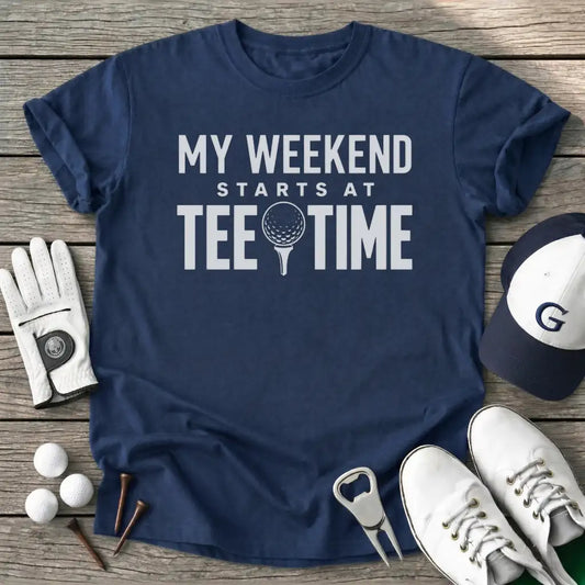 Weekend Starts Tee T-Shirt in Navy