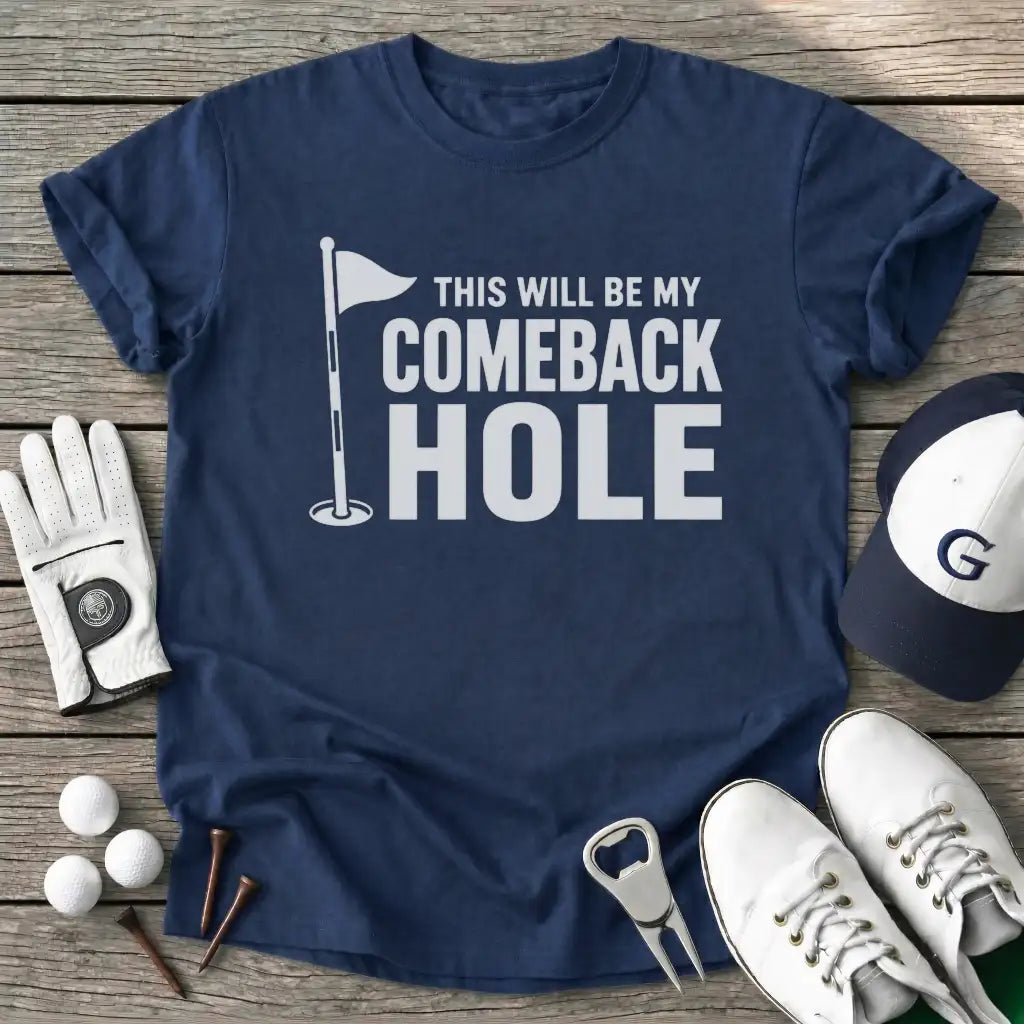 This Will Comeback T-Shirt in Navy