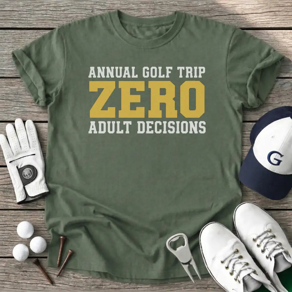 Annual Golf Trip T-Shirt in Military Green