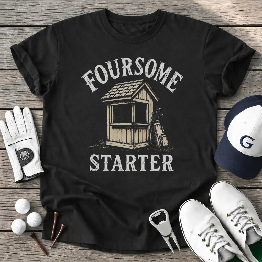 Foursome Starter T-Shirt in Black