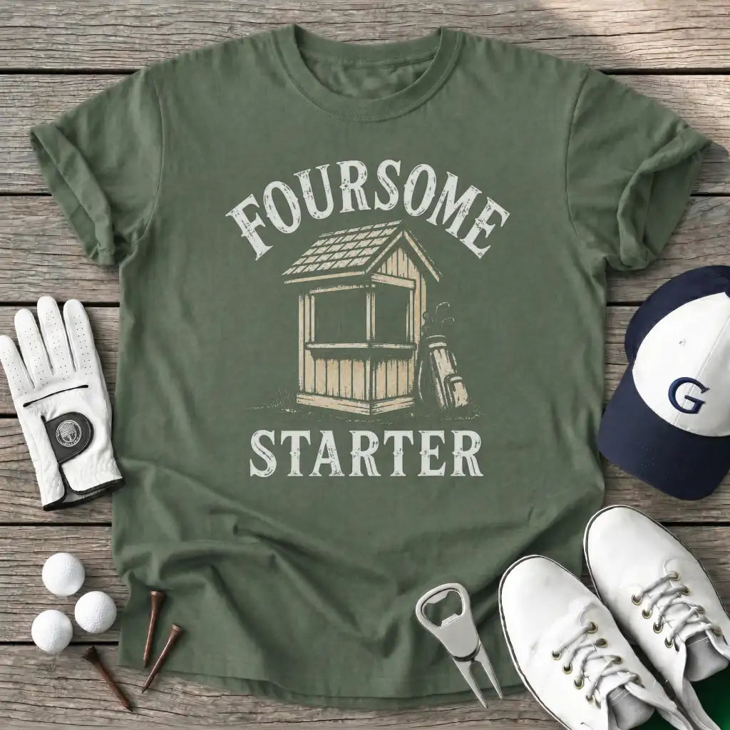 Foursome Starter T-Shirt in Military Green