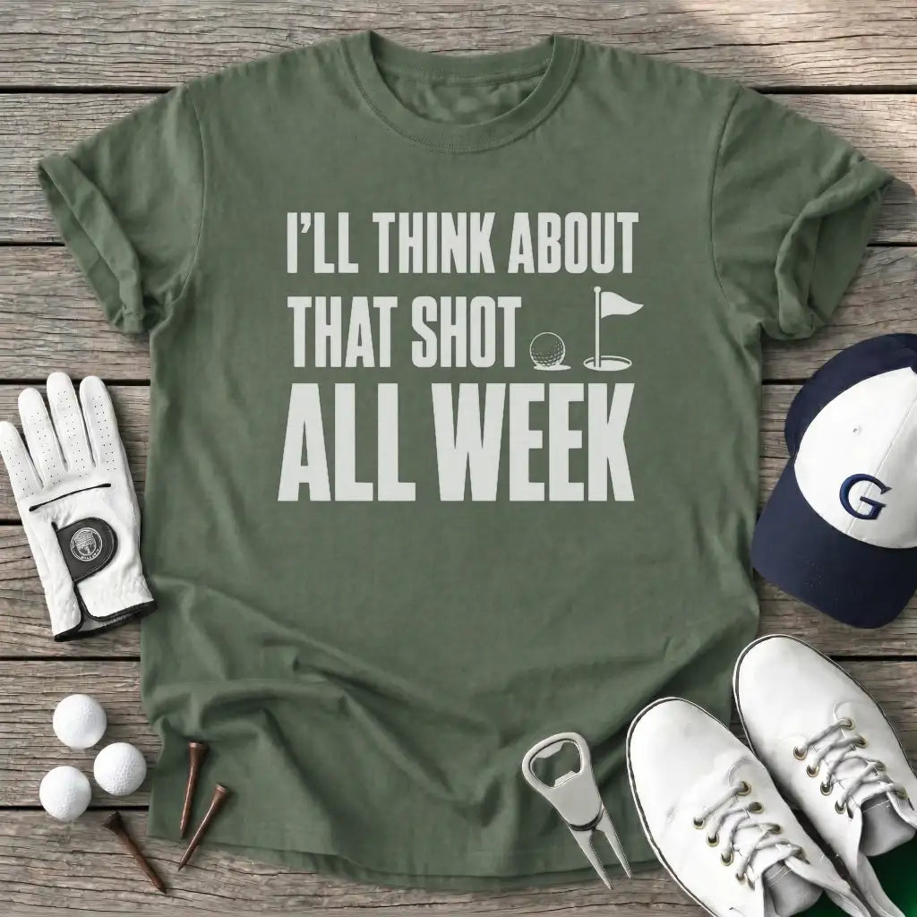 Ill Think About T-Shirt in Military Green