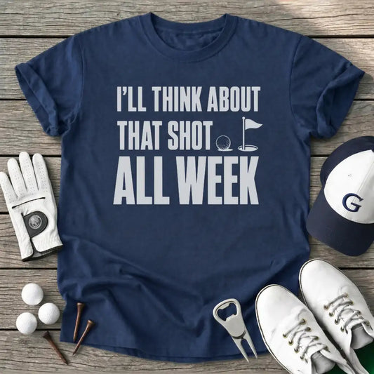 Ill Think About T-Shirt in Navy