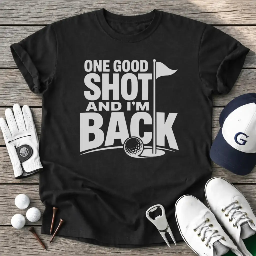 One Good Shot And T-Shirt in Black