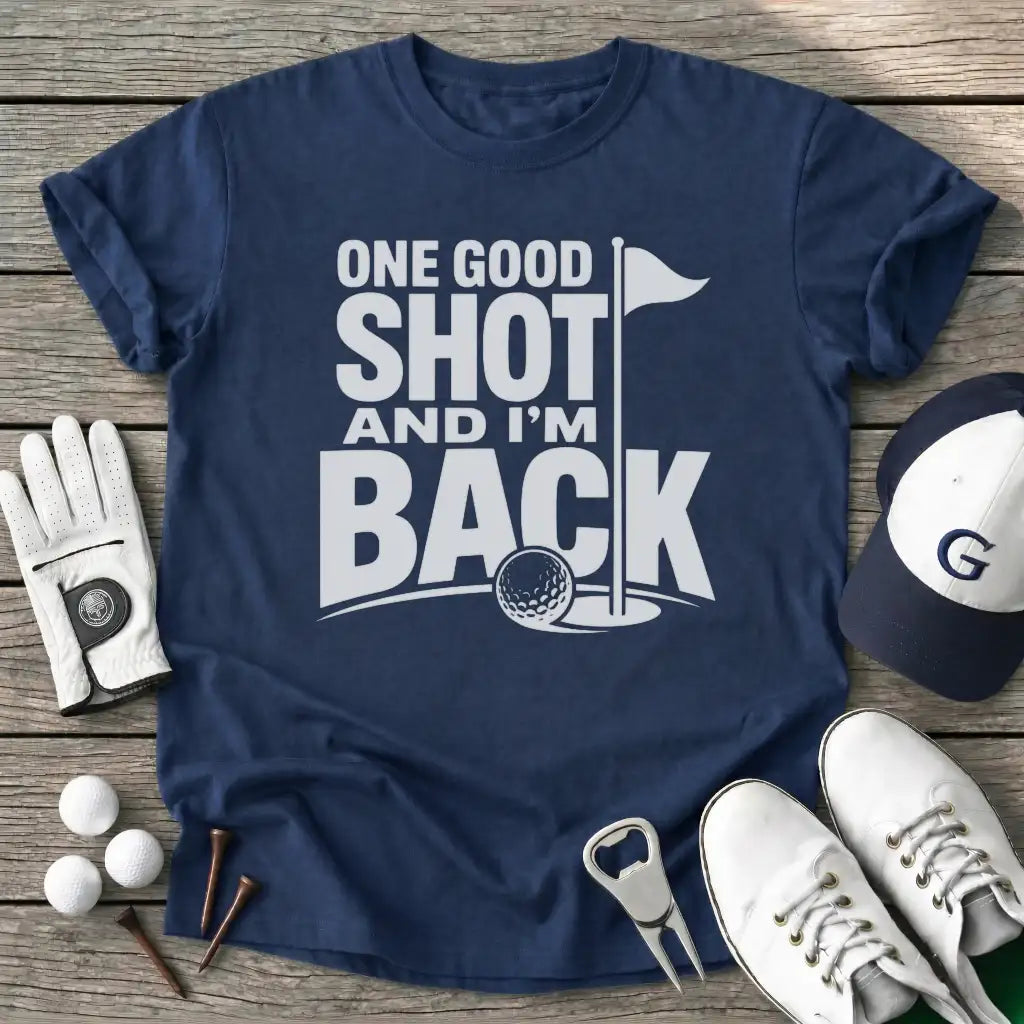 One Good Shot And T-Shirt in Navy