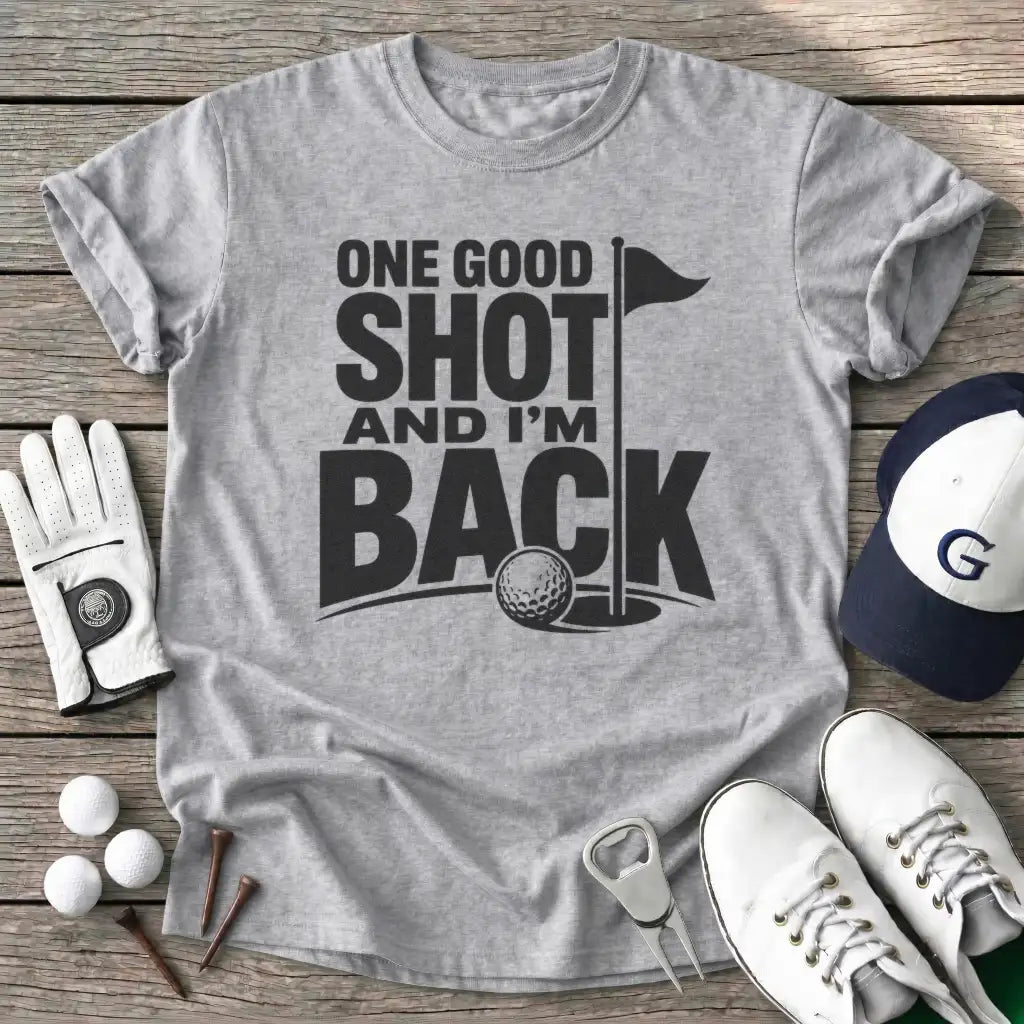 One Good Shot And T-Shirt in Sport Grey