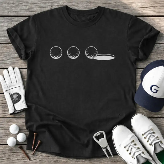 Threeputt Queue T-Shirt in Black
