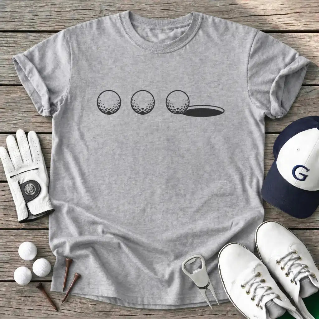 Threeputt Queue T-Shirt in Sport Grey