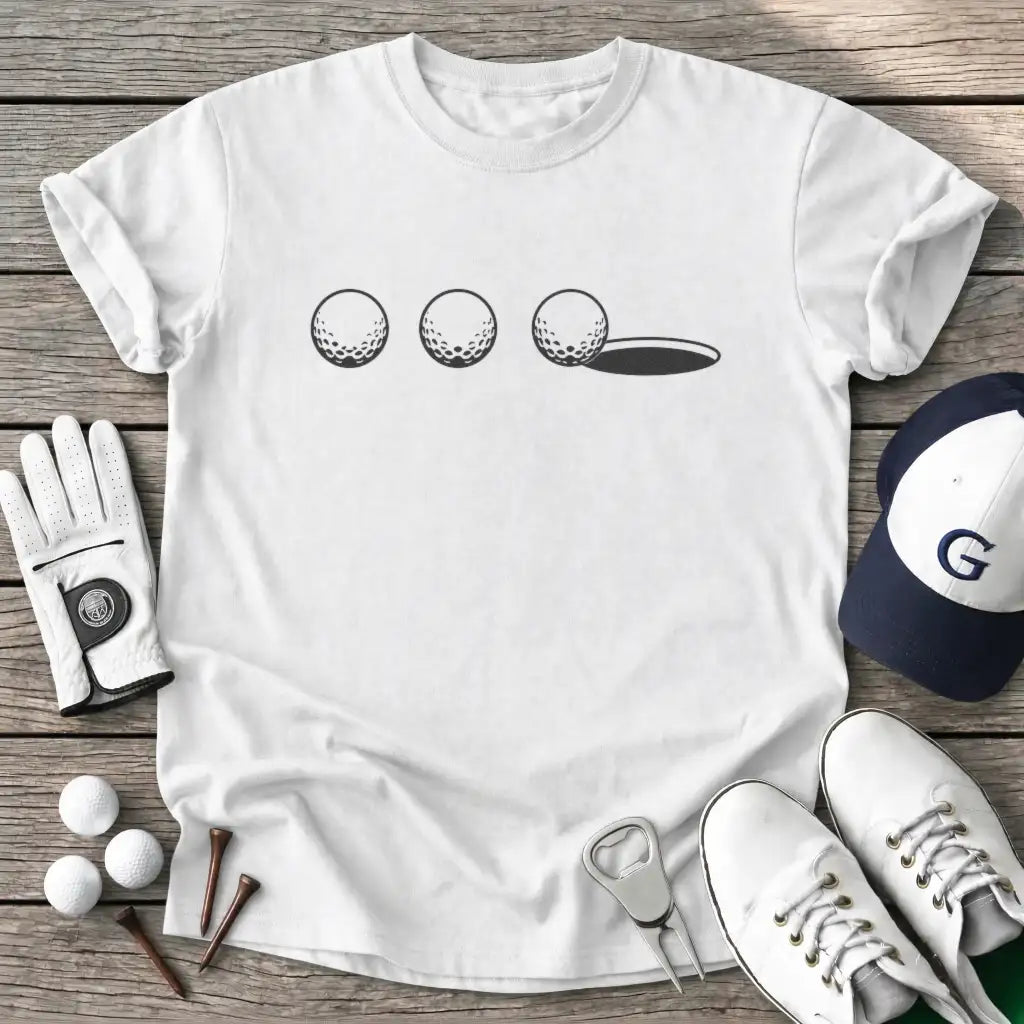 Threeputt Queue T-Shirt in White