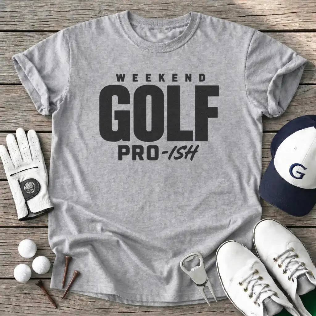 Weekend Golf Proish T-Shirt in Sport Grey