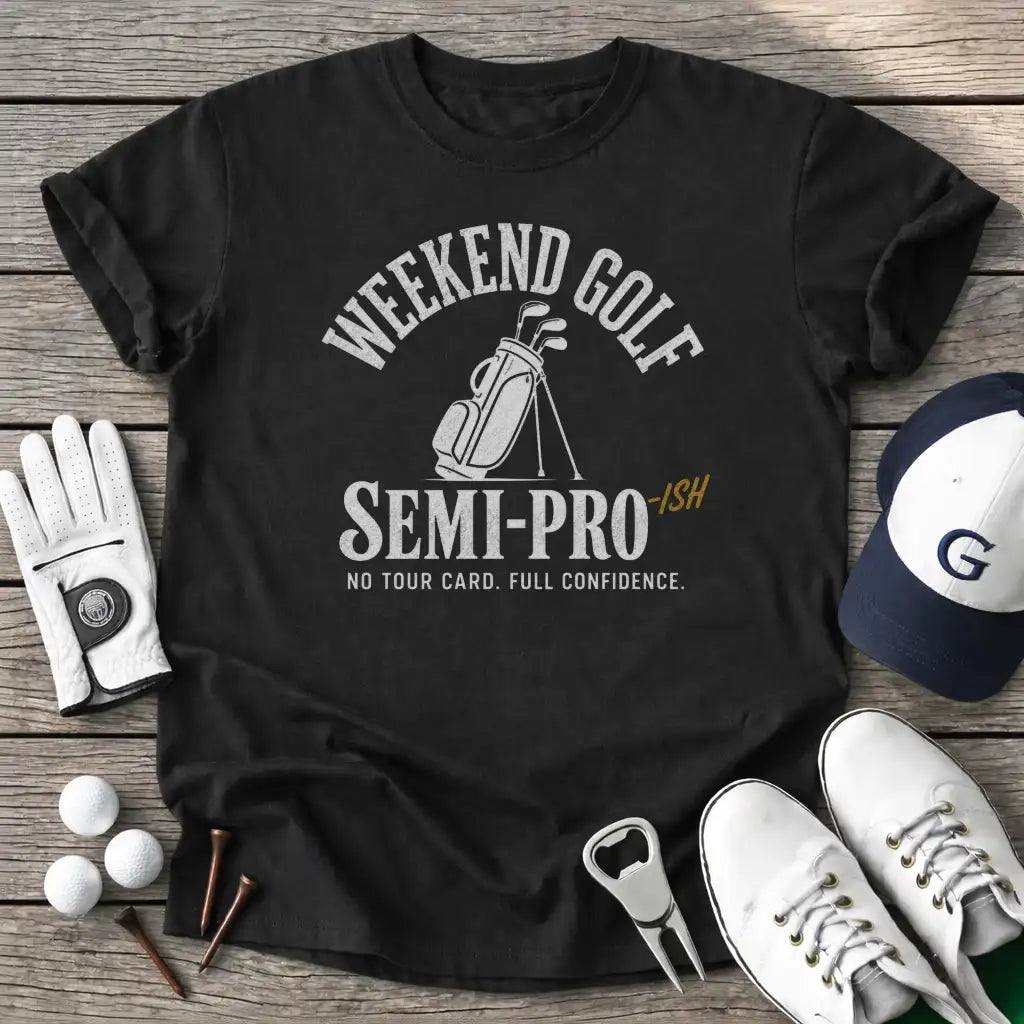 Weekend Golf T-Shirt in Black