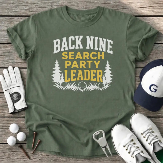Back Nine Search T-Shirt in Military Green