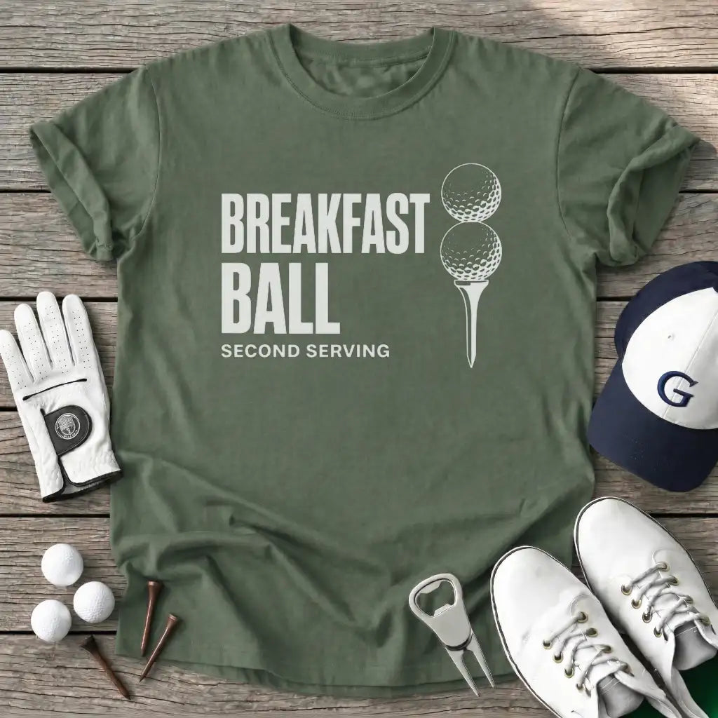 Serving Breakfast T-Shirt in Military Green