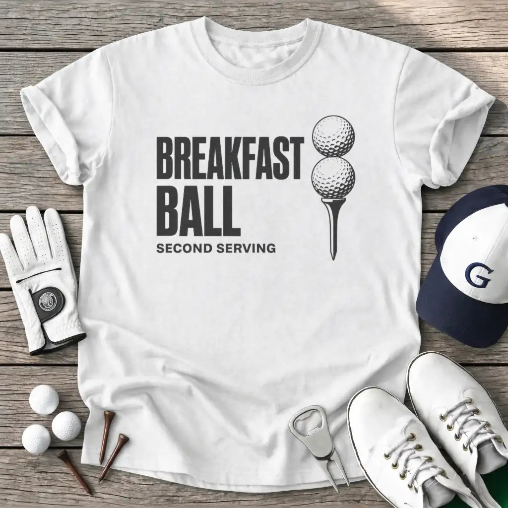Serving Breakfast T-Shirt in White